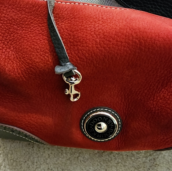Dooney & Bourke Scarlet & Brown Shoulder Bag - Picture 7 of 8